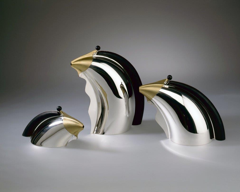 Sterling silver Three Jugs, designed and executed by silversmith Wouter van Baalen, Schoonhoven 1998