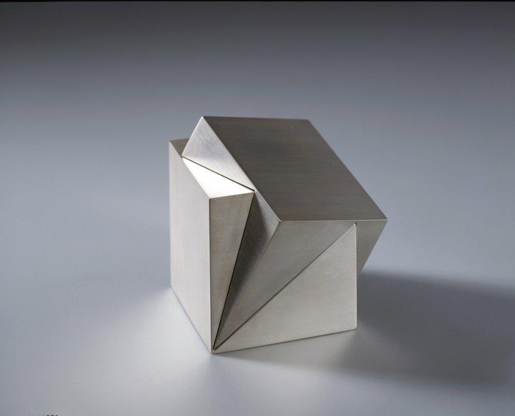 Sterling silver Puzzle Object, designed and executed by silversmith Wouter van Baalen, Schoonhoven 1999