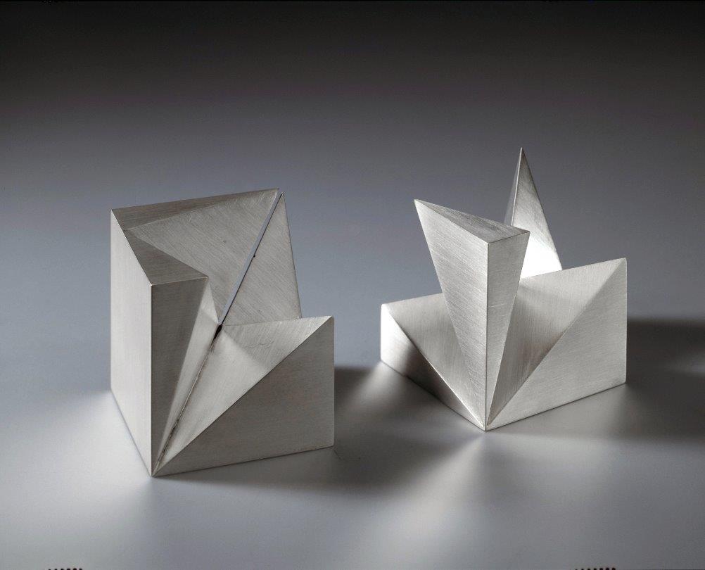Sterling silver Puzzle Object, designed and executed by silversmith Wouter van Baalen, Schoonhoven 1999